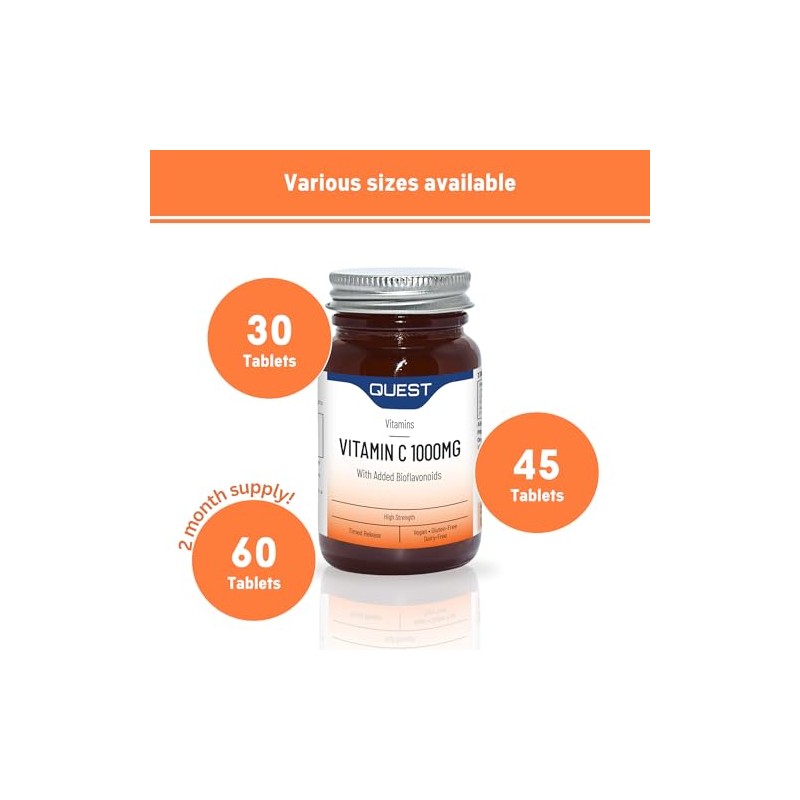 Quest - High Strength Vitamin C 1000mg with Bioflavonoids. Time