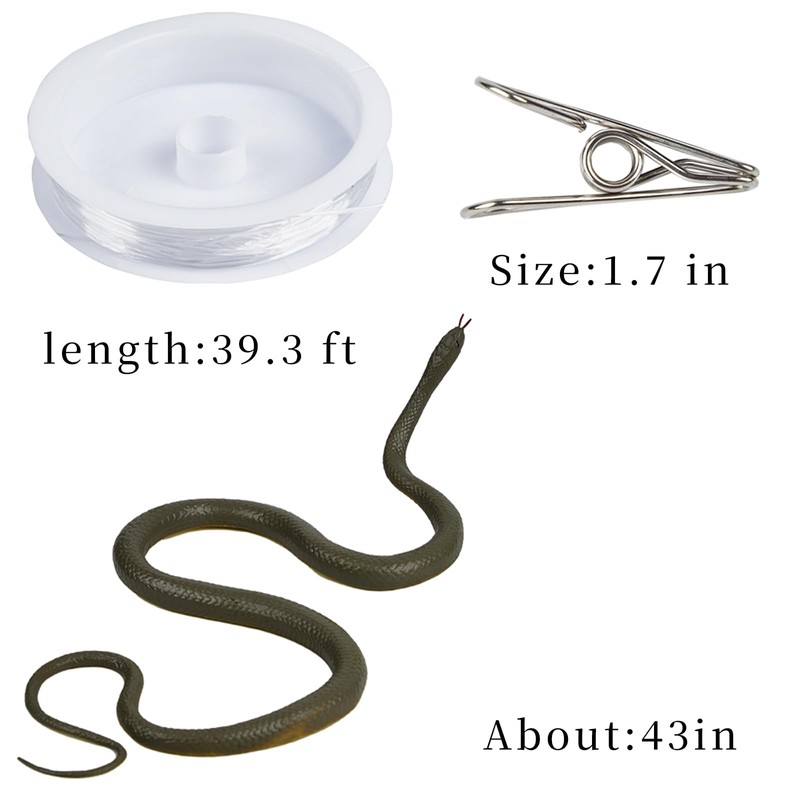 Realistic Snake Prank with String Clip,Prank Snake Toy,Snake Prank for