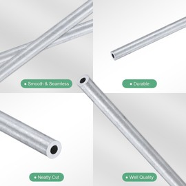 M METERXITY 1-Pack 300mm 6063 Aluminum Round Tube, 14mm ID 16mm OD Seamless Aluminum Tubing for Construction/Machining/DIY Crafting, Metal Straight Pipe [0.55"x0.63"x12"]