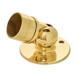 4" Dia. x 2-15/16" H Polished Brass Adjustable Flange for 2" O.D. Railing