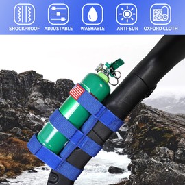 Voodonala for Jeep Roll Bar Fire Extinguisher Holder 2.5-3LB Adjustable Strap Bracket Mount for 1965-2024+ Jeep Wrangler TJ CJ YJ JK JKU JL JLU JT, Blue, 1pc