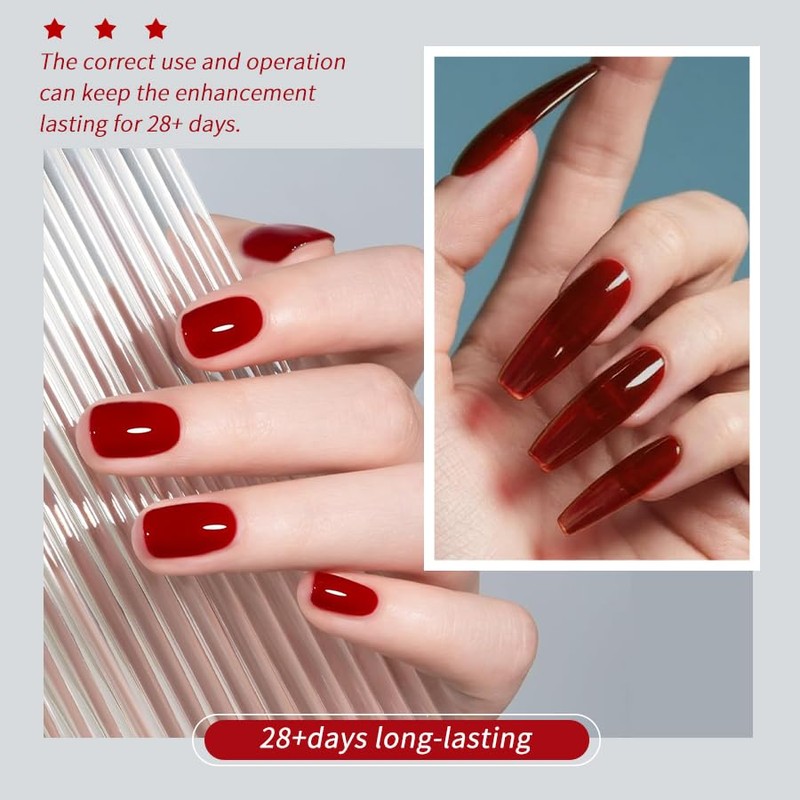 JR 12pcs 12ml Gel Polish Red Series Includes Cat Eye