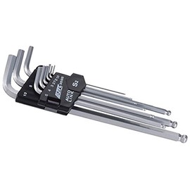 JTC 6 Corner L-Shaped Wrench Set Neck Swing 6 Angle Wrench, 9pcs Set (mm) Neck Swing jtc3505