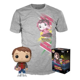 Funko - Set Figure Pop & Tee Return to the Future Marty Exclusive Action Dolls, Multicoloured (136820)