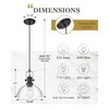 Audickic Black Pendant Lights Kitchen Island, 10.5" Farmhouse Pendant Lighting