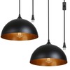 Tomshine Metal Dome Hanging Pendant Lights 2 Pack with 15FT