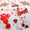 HLNIUC Large Removable Valentine Wall Decals (35”X24”)Valentine's Day Room Stickers