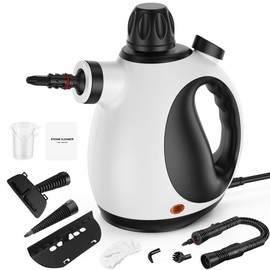 Pozoera Handheld Steam Cleaner for Home - Pressurized Handheld Steamer for Cleaning with High Pressure, Chemical-Free Multi-Purpose Portable Deep Steam Cleaner for Cleaning Windows, Couch