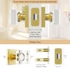 Brushed Gold Door Knob Privacy Crystal Glass Interior Lock, Satin