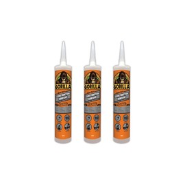 Gorilla Heavy Duty Construction Adhesive, 9 ounce Cartridge, White, (Pack of 3)