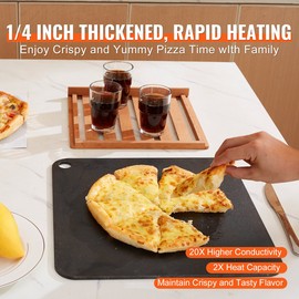Pizza Steel, 13.5" x 10" x 1/4" Pizza Steel Plate for Oven, Indoor Oven - 13.5 x 10 inches