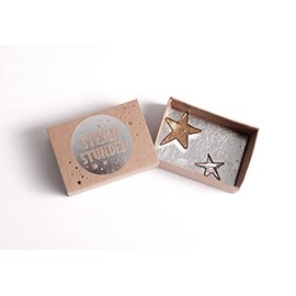 Good old Friends Wish Box Star Hours Grey Cardboard with Heat Seal + Hand-Curved Wire