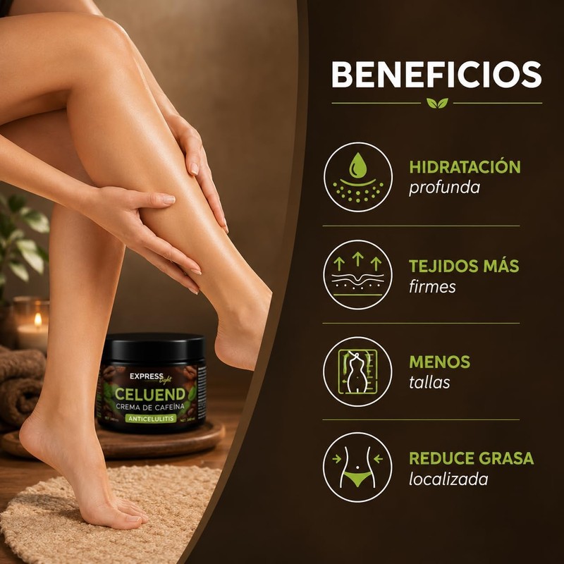 Celuend Crema con Cafeína – Express Light – Crema Corporal