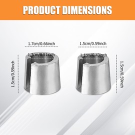 Kutyun 1 Pair Battery Post Shims, Battery Post Adapter, Pure Lead Battery Terminal Adapter for Positive & Negative Post, Car Battery Terminal Converter Adapter Sleeves Fit Most Cars Boats RVs (2PCS)