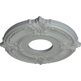 Ekena Millwork CM12AT Attica Ceiling Medallion, 12 3/4"OD x 4"ID x 1/2"P (Fits Canopies up to 4"), Primed White