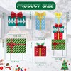 Christmas Outdoor Decor Stake,41.5" Metal Xmas Box Yard Sign,4 Pack
