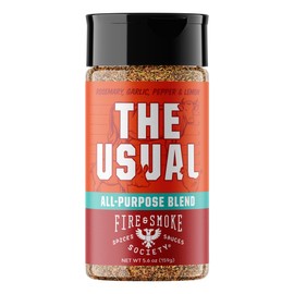 Fire & Smoke Society The Usual All Purpose BBQ Seasoning | BBQ Rubs for Smoking and Grilling | Chicken, Pork, Burgers | M 5.6 oz
