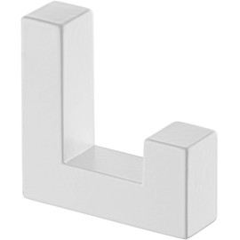 Gedotec Tetris Coat Hook | 1 Piece - Hat Hook Square | Single Hook White | Coat Hook 40 x 52 mm | Wall Hook Wardrobe Invisible | Design Coat Hook Including Mounting Material