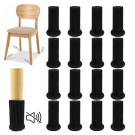 Dzsomt Chair Socks Pack of 16 Chair Leg Socks Furniture Socks Chair Leg Socks Furniture Socks with Felt Pads Chair Leg Protectors Knitted Furniture Feet Floor Protectors Non-Slip Floor Protection