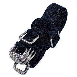 Lumonic 10 x Velcro Ties 150 x 16 mm Crossed Black - Reusable Cable Ties Made of Velcro Tape - For Attaching or Cable Management