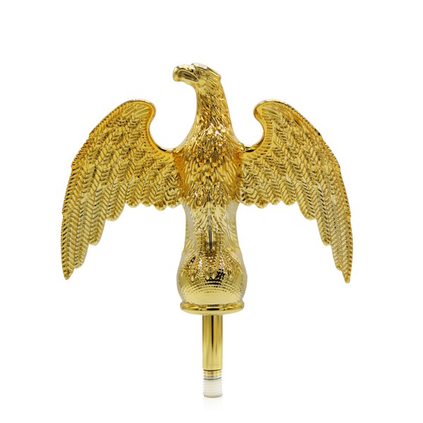Weavelife Gold Flagpole Eagle Topper, Aluminum Eagle Topper, 1/2-13UNC Thread,