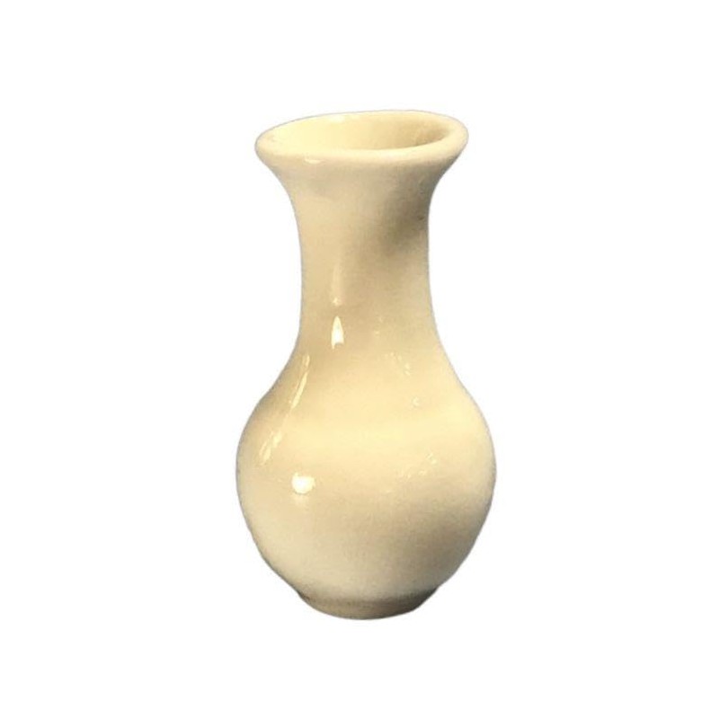 Melody Jane Dolls House Plain White Vase Miniature Ornament Flower