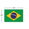 Brazil Flag 4X6 FT, Outdoor Polyester Flags, Braziian National Flags