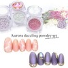 iro gel Nail Art, Aurora Dazzling Powder, Set of 2,