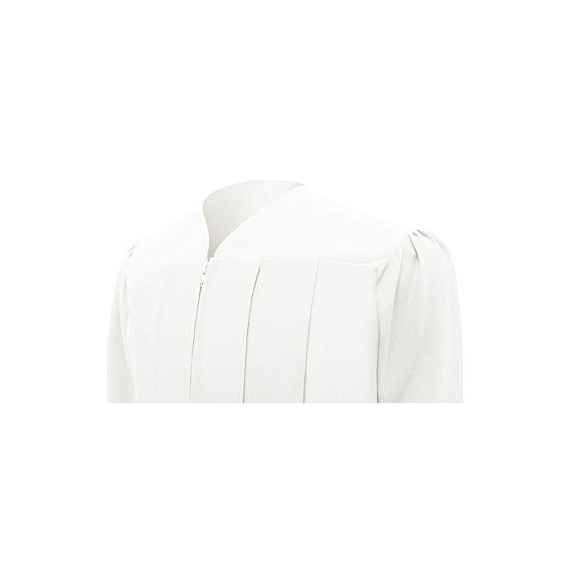 CLERKMANS White Cap & Gown & Tassel Package - High