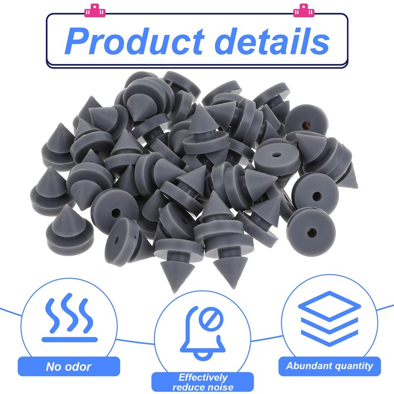 100 Pcs Metal Door Anti Collision Silencer - 1/2 Inch