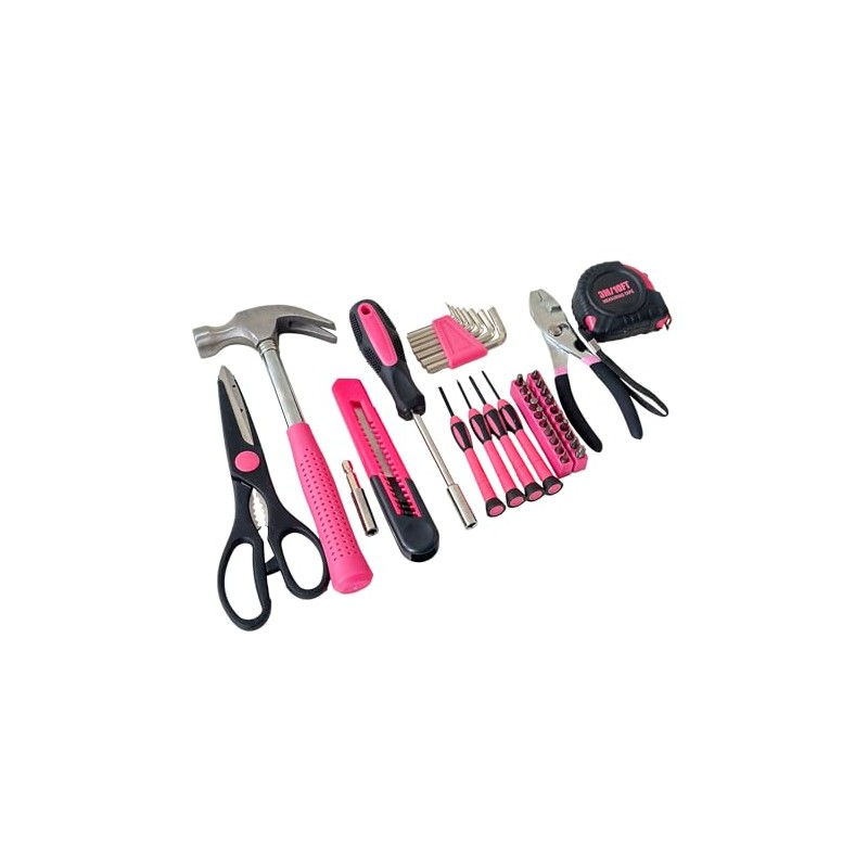 Hantinstom 39-Piece Household Tools Kit Essential Home Repair Set with