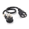CablesOnline 12in Flat Plug Power Extension Cord/Cable, NEMA 5-15P to