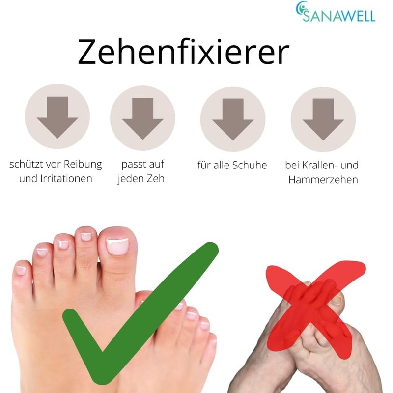 Toe Fixers with Padding for Hammer Toe and Overlapping Toes,