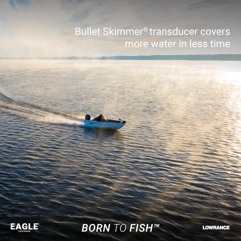 Lowrance Eagle 4X FishFinder with Bullet Transducer, 4-inch IPS Portrait