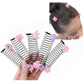 5 Pcs Cute Invisible Star Hair Clip Barrettes Stretchable Invisible Hair Clips, U Shape Hair Finishing Fixer Comb Sets, Hair Accessories Hair Holder