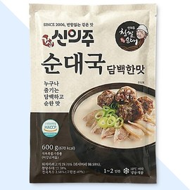 신의주찹쌀순대 순대국 담백한맛 속이 꽉찬 찹쌀 순대 600g Shinuyuk Sticky Rice Sundae Mild Flavor Filled Sticky Rice Sundae 600g