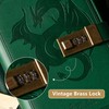 Dragon Leather Journal, Hardcover Notebook, Locked Refillable Diary, Lined/Blank Paper
