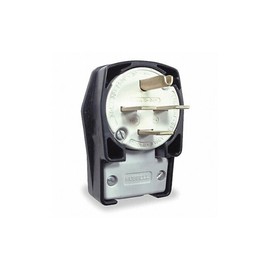 Hubbell Wiring Device-Kellems Angle Plug,15-30P,30A,250VAC 3 Phase, Black