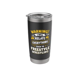 Freestyle Wrestling Stainless Steel Insulated Tumbler