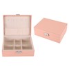 Jewelry Box Organizer 2 Layer Jewelry Storage Case PU Leather