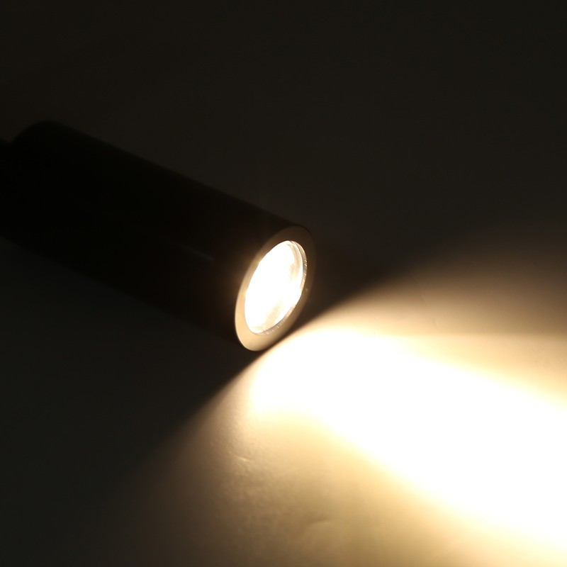 12‑24V 3W LED Reading Light Bedroom Bedside Lamp Chrome Aluminum