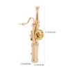 Gold Plating Copper Bassoon Musical Instrument Bassoon Brooch Pin with