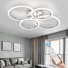 Vloitgol Modern LED Ceiling Light Fixture, 4 Rings Dimmable Flush