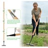 ATLRGISL Iron Weed Rake with Wooden Long Handle 2.0, 8