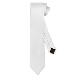 Black Tie, Ties for Men, Tie, Black Tie, Men's Ties, Mourning Ties, Nylon Ties, Men's Ties, Modern Tie, Adjustable, Slim, Elegant, Wedding, Office, Festive, White