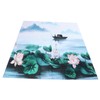 Blackout Curtains Waterproof Flower Pattern Shower Curtain Window Panels for