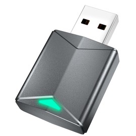 Wireless CarPlay Adapter, Convert Wired to Wireless CarPlay Dongle, Mini Size Apple Carplay Wireless Adapter with USB & USB-C Adapter for Cars with Built-in CarPlay and iOS 10+