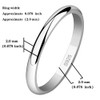 Meixao Unisex Solid 925 Sterling Silver Highly Polished Wedding Ring