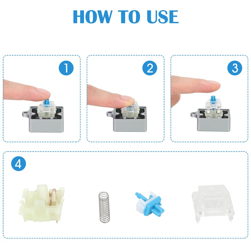 HONKID Abridor de interruptor de aluminio para interruptor de teclado