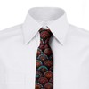 Ambesonne Men's Tie, Scale Mandala Design, 3.7", Orange Aqua